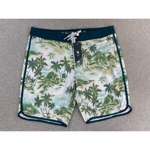 NWT William Murray THE‎ ROUGH LIFE Board Shorts (Men's 36) Green - 8"